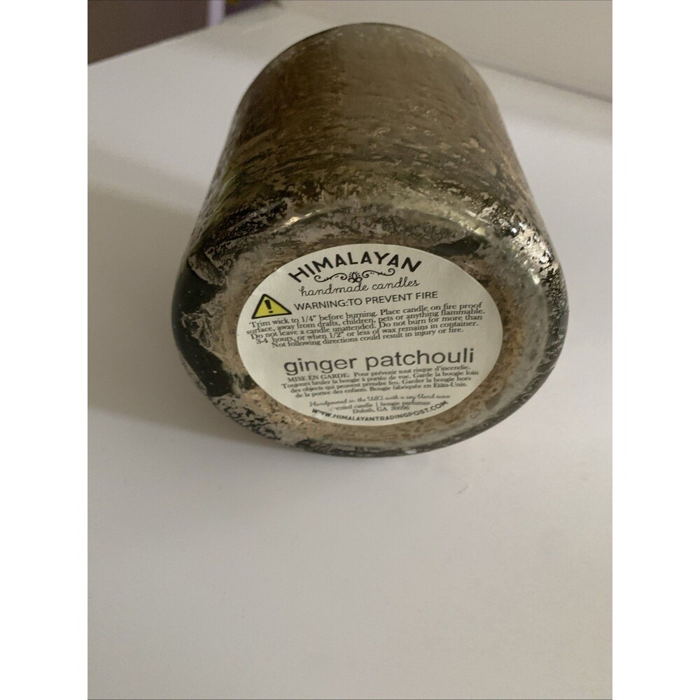 New Anthropologie Himalayan Candle Ginger Patchouli Textured Mercury Glass - Picture 4 of 4